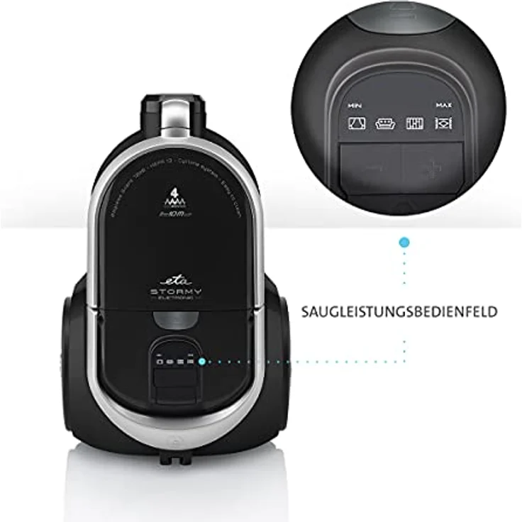 ETA Beutelloser Staubsauger I Stormy Electronic I 800W I 2.2 Liter Behälter I HEPA Filter I 72 dBa I Viel Zubehör I Bodenstaubsauger – Bild 3