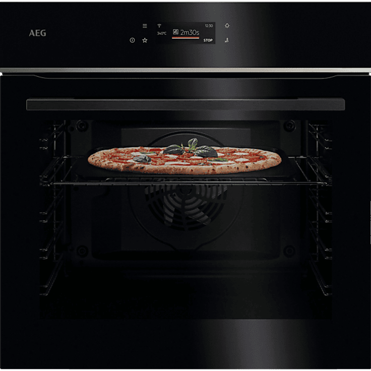 AEG TX7PB63ZSB, Einbaubackofen mit PizzaExpert-Funktion, 72 l Volumen, Pyrolyse-Selbstreinigung, 596 mm breit