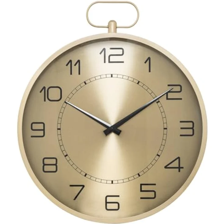 Atmosphera Createur d´interieur Wanduhr Irina, Gold, Metall, 63 cm, elegantes Design mit geräuschlosem Mechanismus – Bild 1