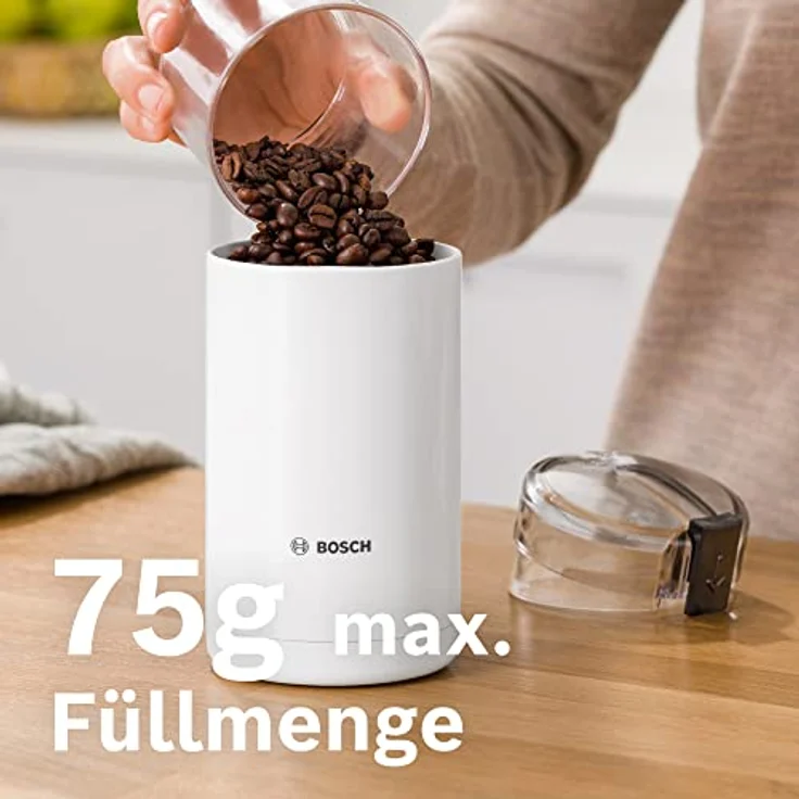 Bosch TSM6A011W Kaffeemühle, 180 Watt, weiß – Bild 5