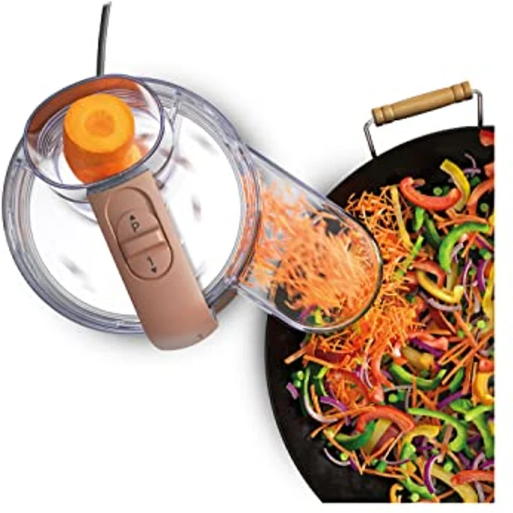 Kenwood MultiPro Go FDP22.​130RD, Küchenmaschine, Hacken, Schneiden, Reiben, Reduzieren in Püree und Kneten, 360° Express Serve, Schüssel 1,3 l, Knetklingen, 4 mm Scheibe, 650 W, Tonrot – Bild 3