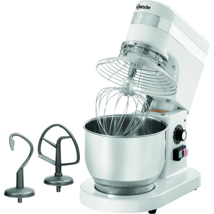 Bartscher Küchenmaschine Bartscher Planetenrührmaschine 0,75kg/5L AS, 101915, Edelstahl Rührschüssel, stufenlose Geschwindigkeitsregelung