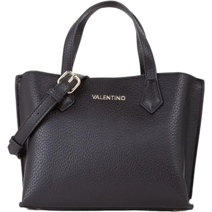 VALENTINO BAGS Shopper SHOPPING FALL RE, Einkaufstasche aus Polyurethan, Farbe NERO, 24 cm Breite, 19,5 cm Höhe, 10 cm Tiefe