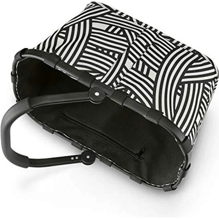 reisenthel carrybag Frame Zebra – Stabiler Einkaufskorb mit viel Stauraum und praktischer Innentasche – Elegantes und wasserabweisendes Design – Bild 2