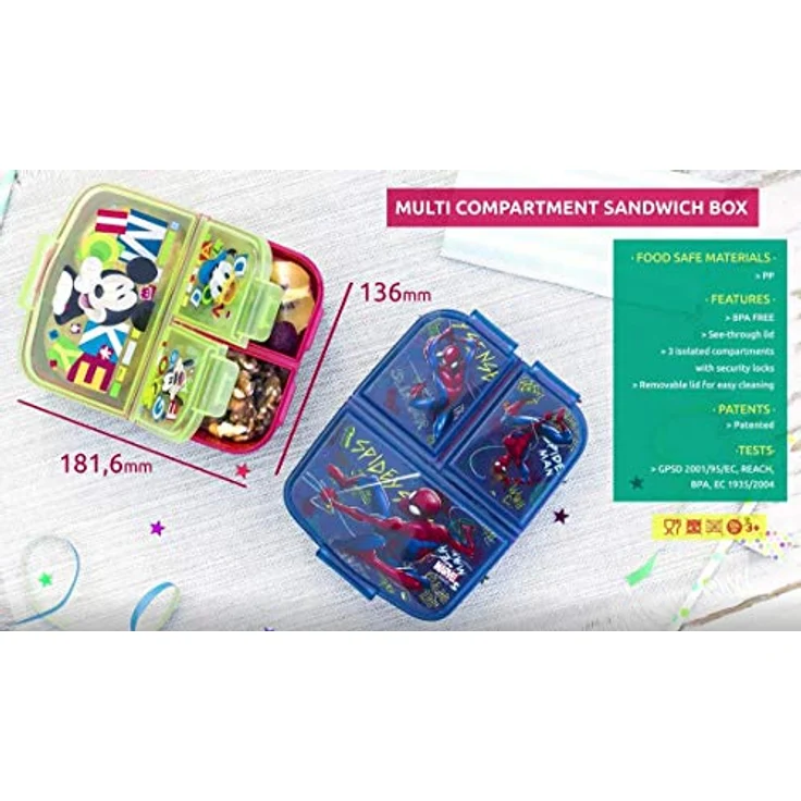 Stor Marvel Spiderman - Brotbox mit 3 Fächern – Bild 5
