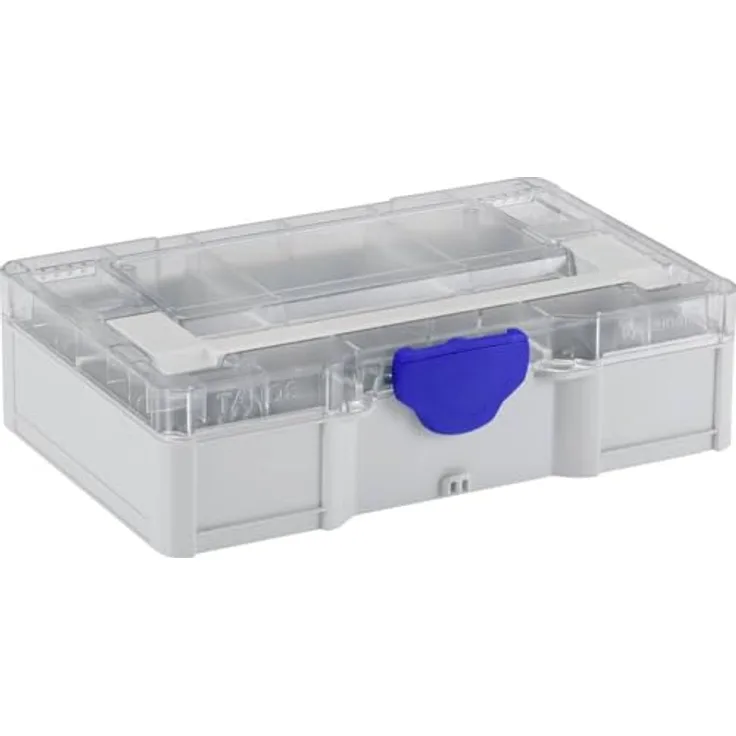 Tanos 83000934 Transportkiste ABS Kunststoff (B x H x T) 265 x 71 x 171mm, Handliche Größe, transparenter Deckel
