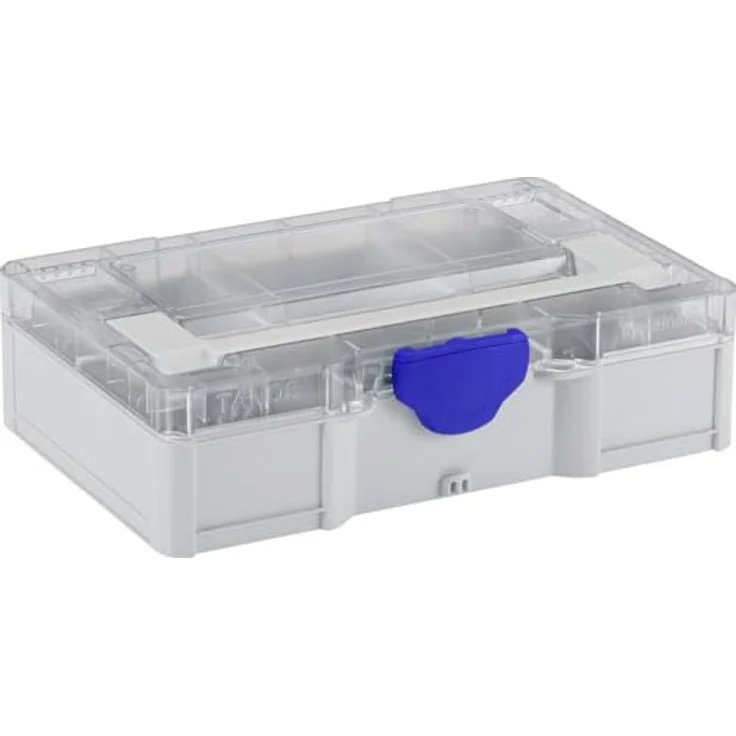 Tanos 83000934 Transportkiste ABS Kunststoff (B x H x T) 265 x 71 x 171mm, Handliche Größe, transparenter Deckel