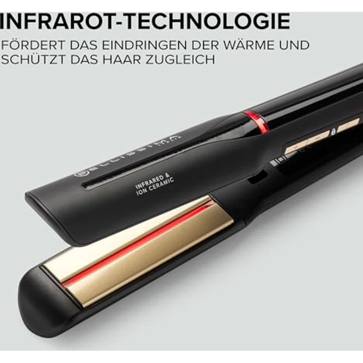 Bellissima Imetec Creativity Infrared, Glätteisen mit Infrarot-Technologie, 4 Heizelementen und 11 einstellbaren Temperaturen von 130 °C bis 230 °C, ION Ceramic Beschichtung – Bild 3