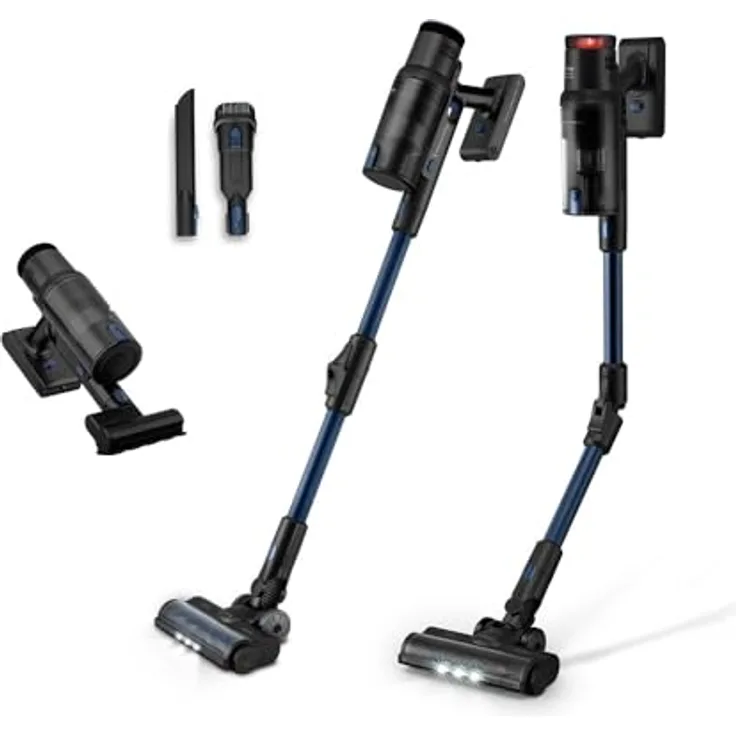 Ufesa U7 Digital Pro Akku-Staubsauger, 500W, Digitaler Brushless-Motor, 29,6V, 80 Min Laufzeit, Multizyklon-Technologie, Digitales Display, Multisurface-Bürste mit Licht, 4 Saugmodi, Zubehör