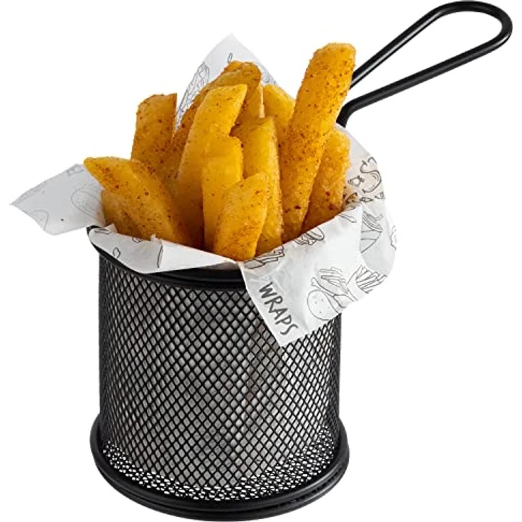 Assheuer + Pott APS 40625 Servier-Frittierkorb SNACKHOLDER, Edelstahl, Ø 9 cm, Höhe 8,5 cm, schwarz – Bild 2