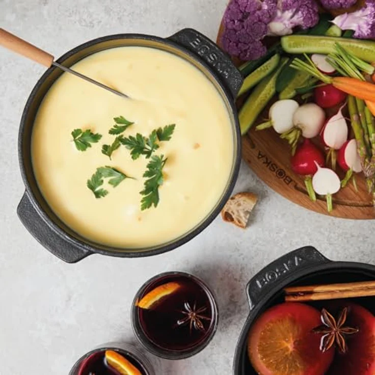 BOSKA Fondue Set Party Pro 1.1L - Fondue Set aus langlebigem Gusseisen, geeignet für diverse Herdarten, inkl. 4 Fonduegabeln – Bild 4