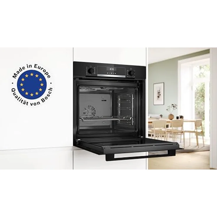 Bosch HBD632LS82 Einbau-Backofen-Set, 60 cm Einbau-Backofen HBG537BB4 & 80 cm Elektro-Kochfeld PKH845BB1D, Air Fry, 3D-Heißluft, Bräterzone, leichte Reinigung – Bild 2