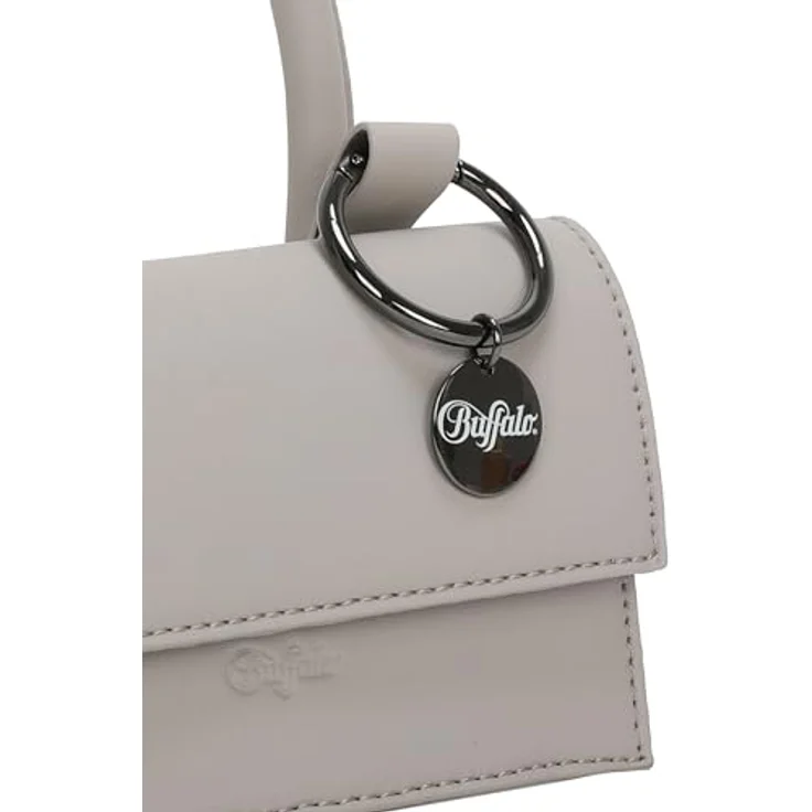 Buffalo Clap02 Handtasche, kompakte Handtasche mit abnehmbarem Umhängeriemen, 17 cm, Beige – Bild 7