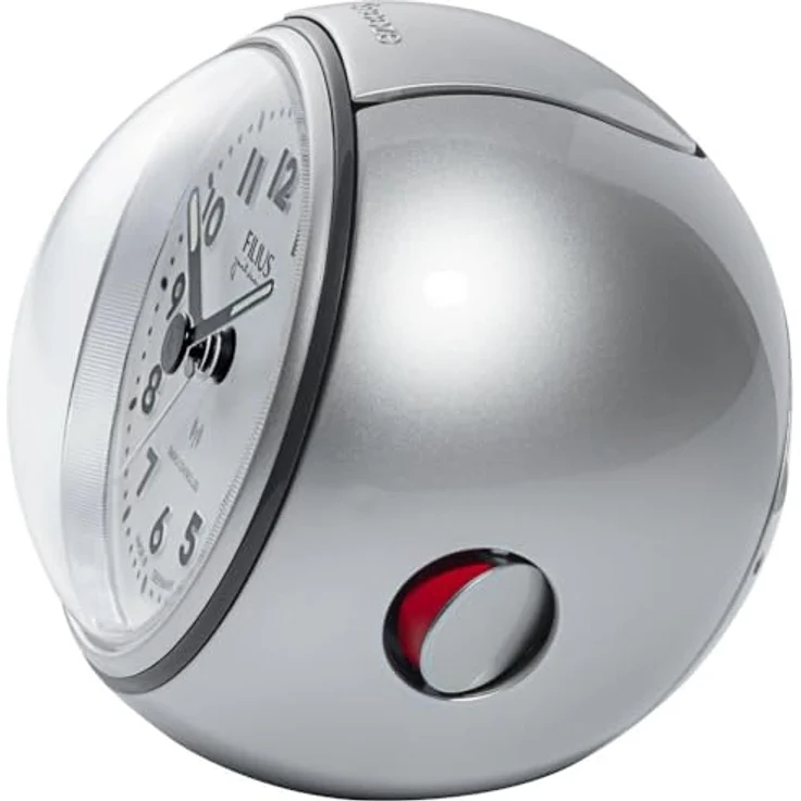 FILIUS zeitdesign Funkwecker 0544-19, Silbergrau-Metallic, Durchmesser 9,0 cm – Bild 4