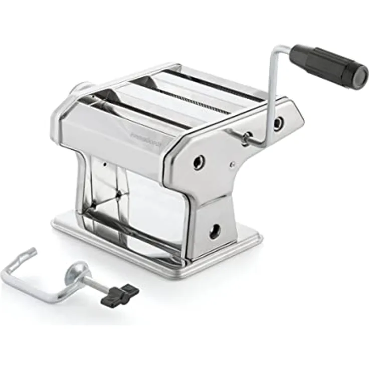 InnovaGoods® Nudelmaschine, Nudelmaschine, Edelstahl-Nudelmaschine, frische Nudelmaschine, 3 Arten von Spaghettipaste, Nudeln und Lasagne, multifunktional, kneten und schneiden, leicht zu reinigen