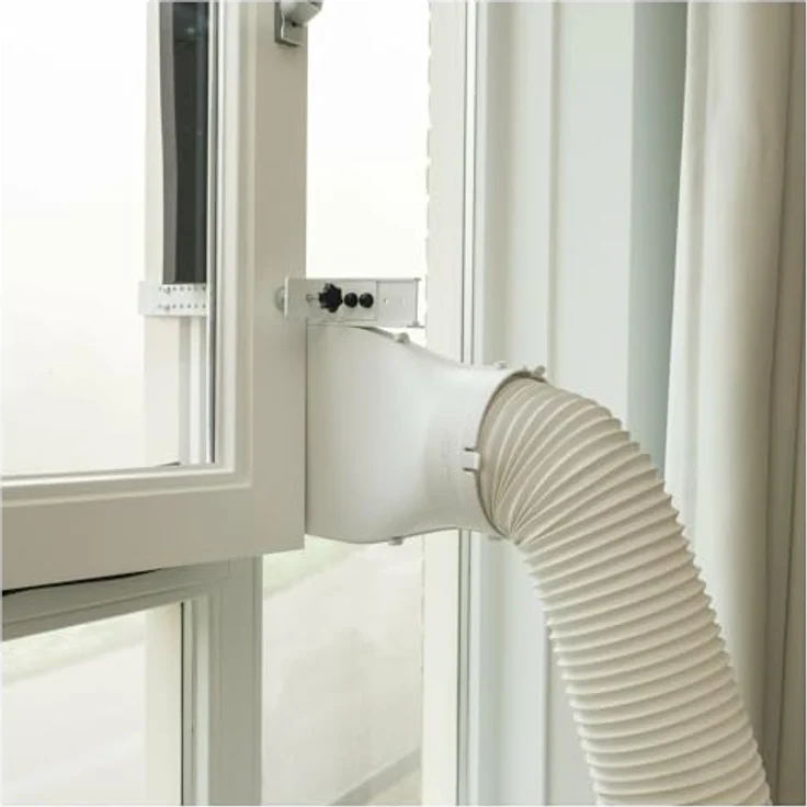 Eurom Window Way Out, Fensterdichtung für Klimaanlagen, geeignet für Dreh-, Kipp- und Schiebefenster, 15 cm Durchmesser – Bild 6