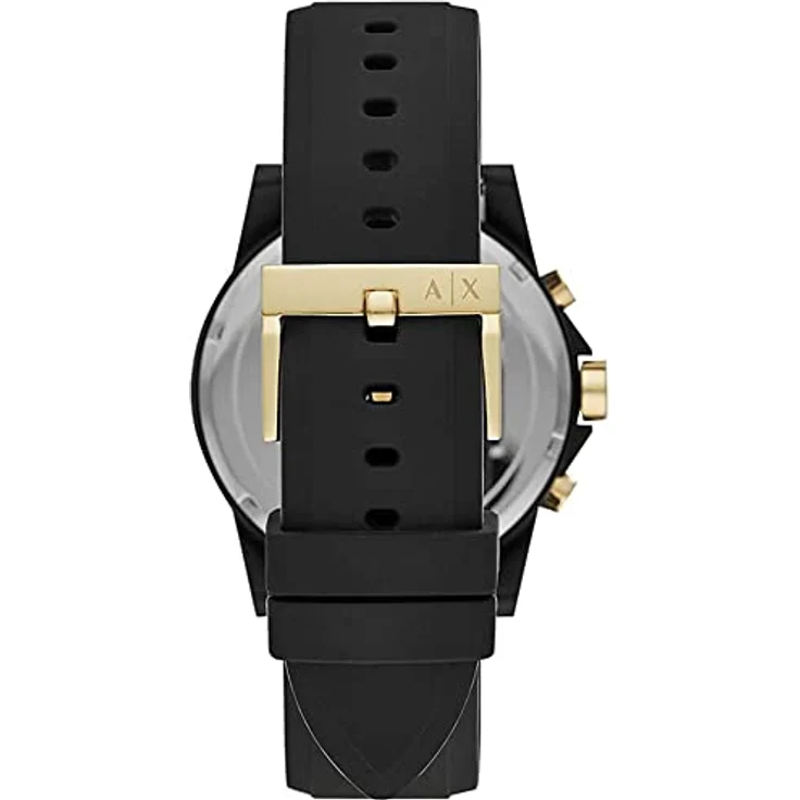 Armani Exchange Uhr für Männer , Chronographenwerk, 45mm Schwarzes Silikongehäuse mit Silikonarmband, AX7105 – Bild 2