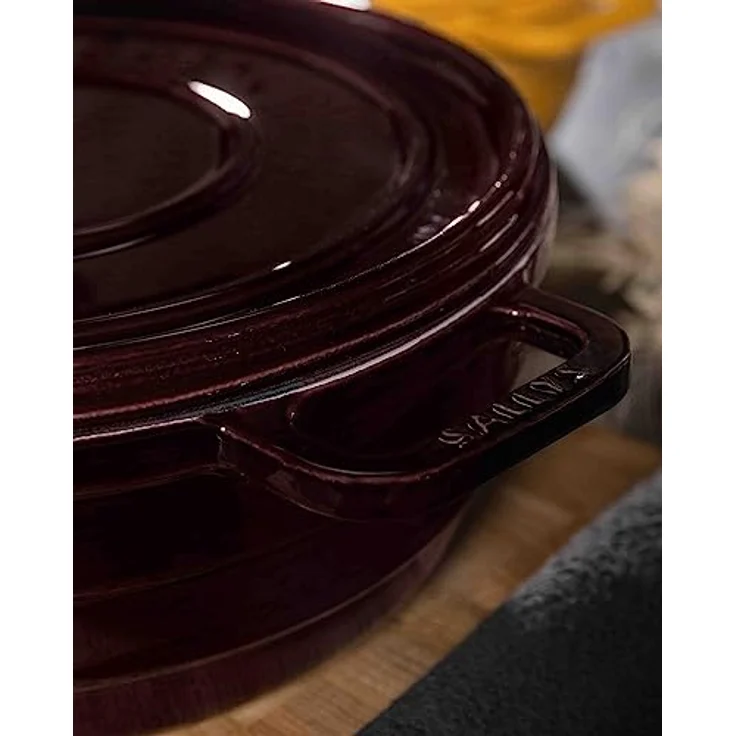 Sallys 'Ela' Deluxe Gusseisentopf - Robustes Kochjuwel für Perfektes Garen (Plum Purple Majolika) – Bild 5
