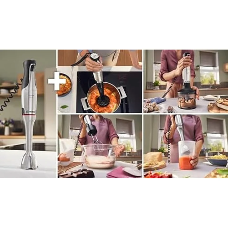 Bosch Serie 8 ErgoMaster, Stabmixer mit 1500 W Motor, Edelstahlgehäuse und Zubehörset – Bild 2