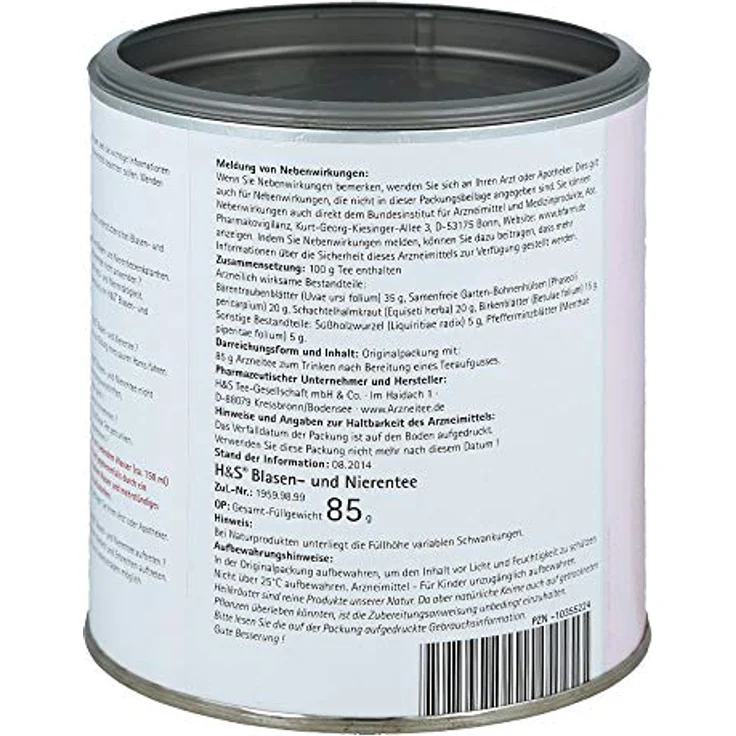 H&S Blasen- und Nierentee lose, 85 g zur Unterstützung bei Blasen- und Nierenbeckenkatarrhen – Bild 2