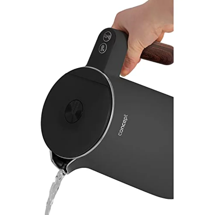 Concept Norwood Wasserkocher aus Edelstahl mit Temperaturregelung 45/60/70/85/90/95/100°C KEEP WARM-Funktion 1,5L 1850-2200 W (Dunkelgrau) – Bild 5