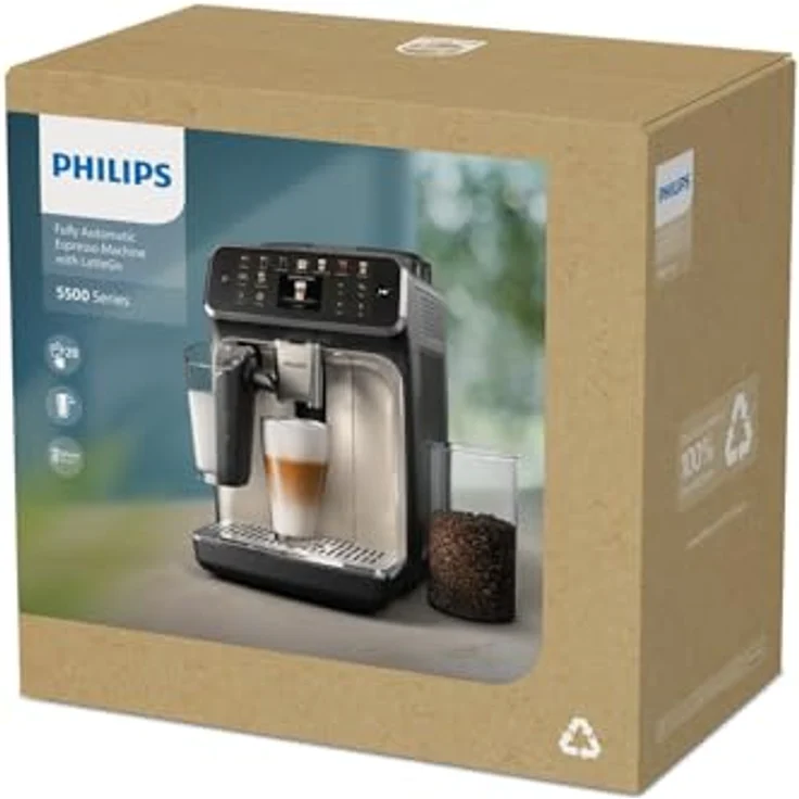 Philips Kaffeevollautomat EP5543/90, lattego Milchsystem, intuitive Displaysteuerung – Bild 5