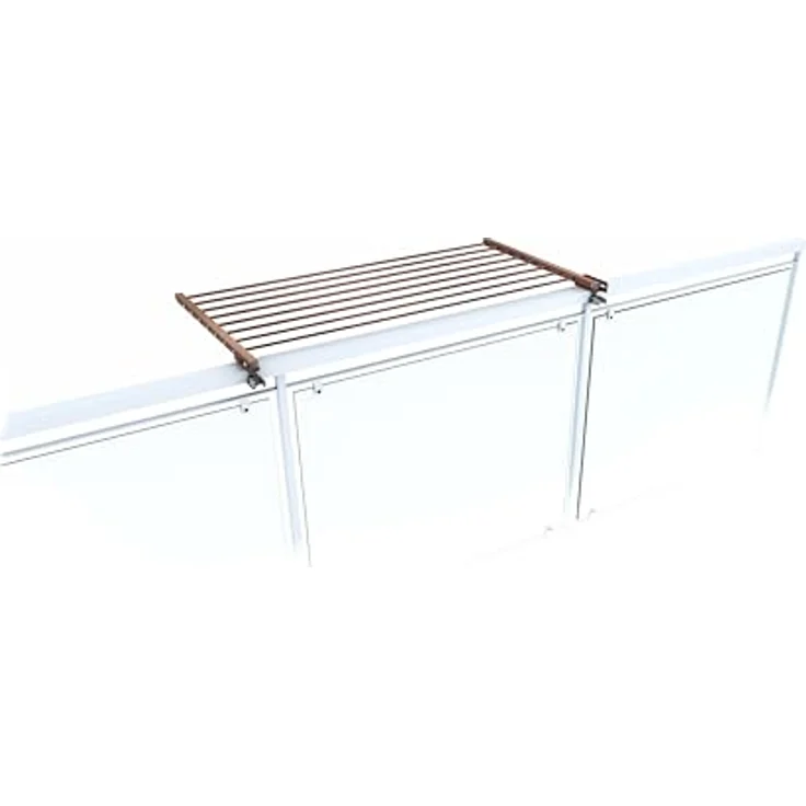 Foxydry Duo Balkon-Wäschetrockner 102 cm, klappbar, Corten-Finish, aus Aluminium, rostfrei, max. Tragkraft 15 kg – Bild 3