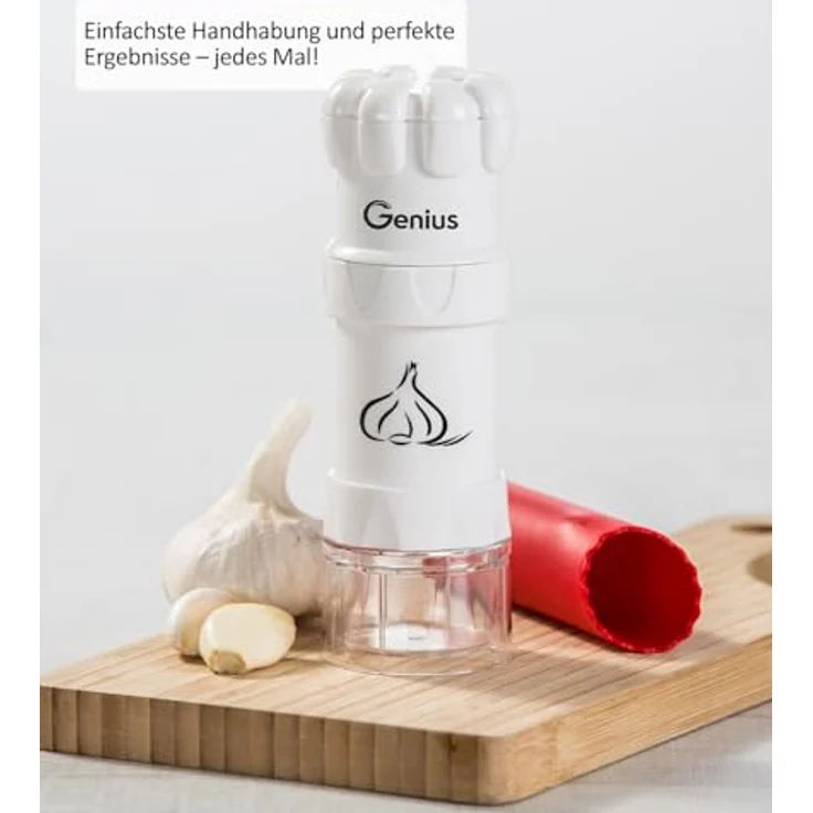 Genius Knoblauch-Schneider G5 Set 3-tlg Knoblauchschäler Knoblauchpresse 19143 – Bild 2