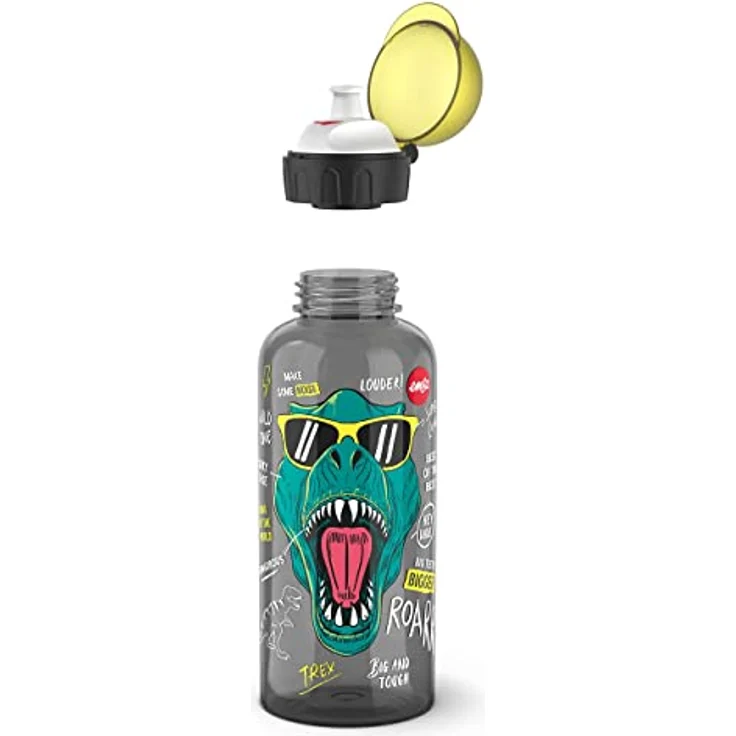 Emsa Trinkflasche Teens Tritan Dino, 0.6 L, auslaufsicher, bunt mit Motiv, spülmaschinenfest – Bild 3