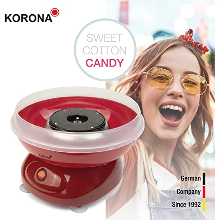 Zuckerwattemaschine | 500 Watt | für selbst gemachte Zuckerwatte | inkl. Messlöffel und Stäbchen – Bild 2