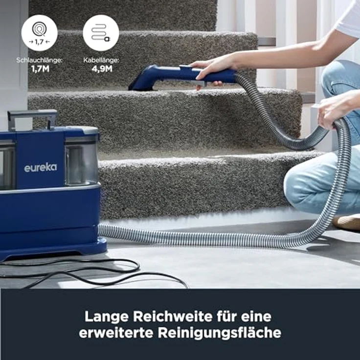 EUREKA NEY100 Waschsauger, Teppichreiniger, Polsterreiniger | mit starker Saugkraft 12500Pa, 82dB, 1,5L Wassertank, Reinigungsformel – Bild 4