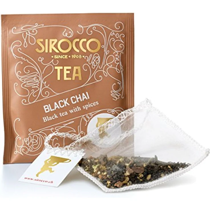 Sirocco Bio Teebeutel Black Chai, 20 Sachets à 2,5 g, Schwarztee mit Gewürzen – Bild 2