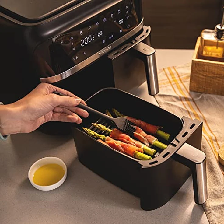 Cecotec Heißluftfritteuse 9 L CecoFry Advance Double. 2850 W, Kompakte, Digitale und ölfreie Diätfritteuse, zwei Körben mit Doppelter Temperatur und PerfectCook-Technologie – Bild 3