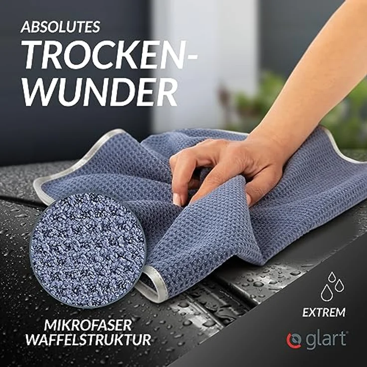Geschirrtücher Trockentuch 70x50 cm, Microfasertuch Waffeltuch, saugstarke Trockentücher für Glas, Küche, Geschirr, Bad – Bild 4