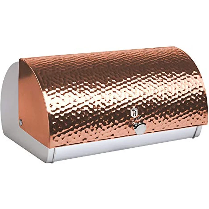 BerlingerHaus Metallic Line Rose Gold Farben Edelstahl Edition Brotbox, Brotaufbewahrung, Gold, Rosa – Bild 1
