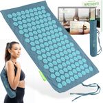 BACKLAxx® Akupressurmatte Akupressurmatten Set To-Go "Original", Umweltfreundliches Halbleinen, 6.960 Spitzen, Naturkokosfasern, Naturlatex (Grün)