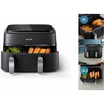 Philips Fritteuse Heißluftfritteuse Na351.00 Schwarz/Silberfarben 9 L