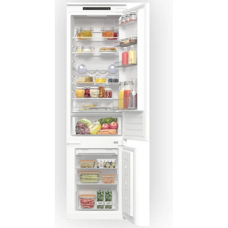 Gorenje NRKI419EP1 Einbau-Kühl-Gefrierkombination, 281 Liter Gesamtvolumen, Edelstahl, NoFrost DualAdvance, energieeffizient mit LED Display