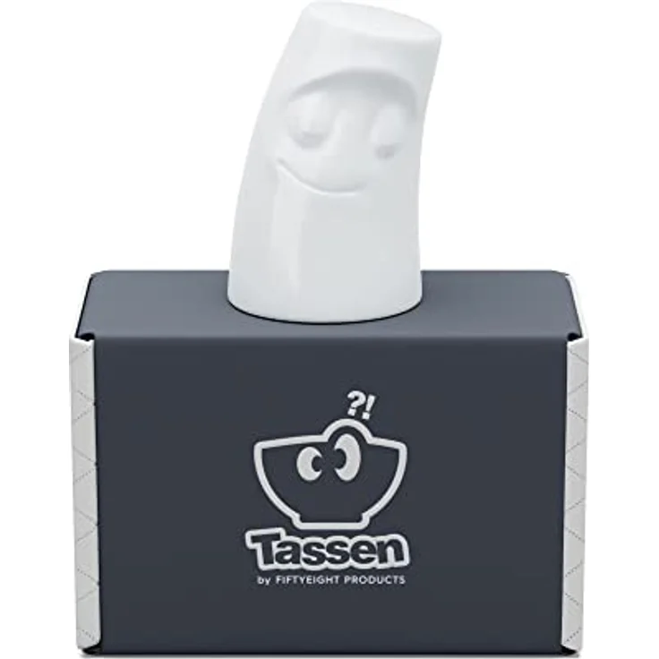 FIFTYEIGHT PRODUCTS Würzschmusie VERSCHMUST, Salzstreuer aus hochwertigem Porzellan, spülmaschinenfest, 7,5 cm hoch, Made in Germany, Geschenkbox – Bild 3