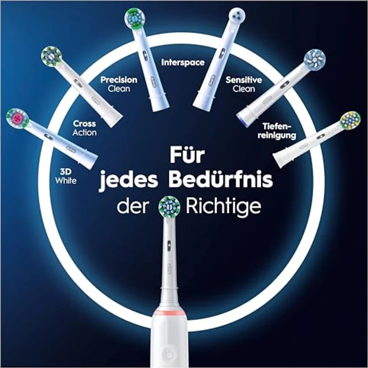 Oral-B Pro 3 3000 Cross Action White Elektrische Zahnbürste, 2 Aufsteckbürsten – Bild 6