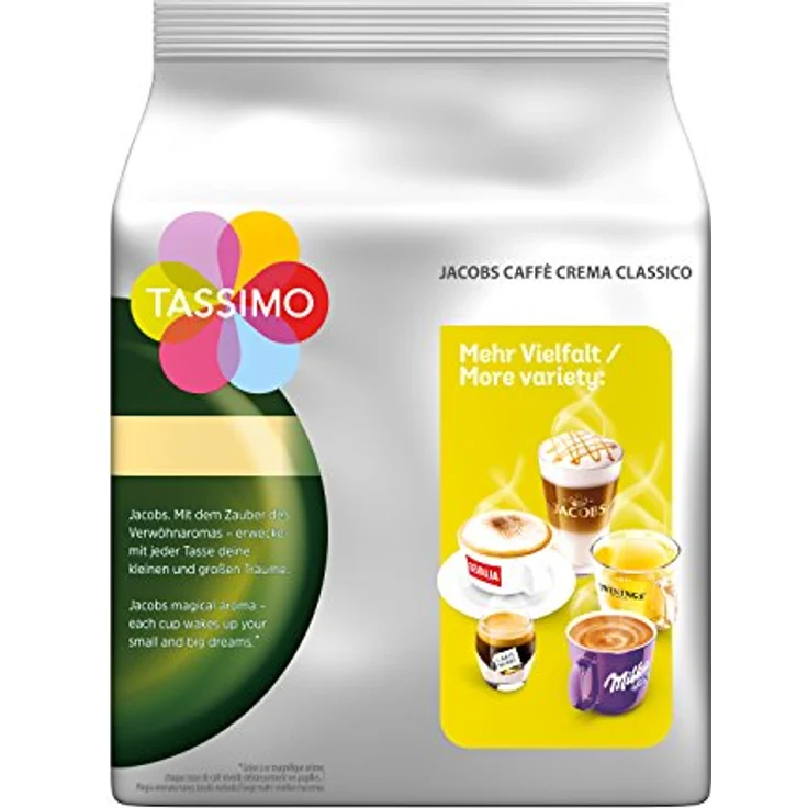 Tassimo Jacobs Caffè Crema Classico, Kaffee mit feiner Crema, 16 T-Discs, Kapseln – Bild 2