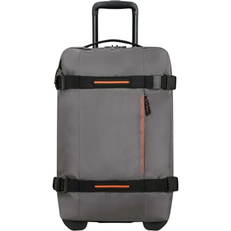 American Tourister URBAN TRACK Duffle mit Rollen, grau, 35 l, Handgepäck mit TSA-Schloss und geräuscharmen Rollen – Bild 1