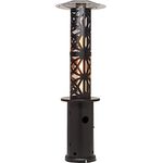 Blumfeldt Terrassenheizer, Outdoor-Gasheizstrahler, Heizpilz Gas für Terrasse, Garten & Balkon, Terrassen-Heizer mit Elektrischer Zündung, 360°Flammen-Blick, Gas-Heizstrahler mit Bodenrollen