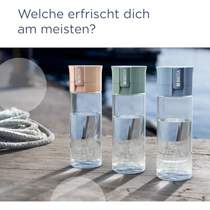 BRITA Vital Wasserfilterflasche, 0,6 l, apricot, spülmaschinengeeignet, MicroDisc Filter – Bild 6