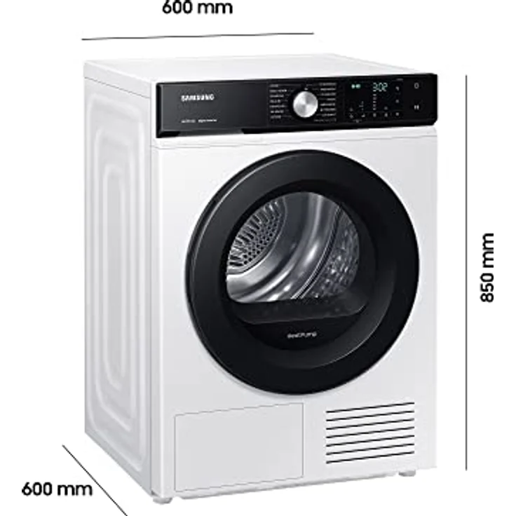 Samsung DV8GBBA225AE/EG Bespoke Wärmepumpentrockner, 8 kg, Hygiene+, Optimal Dry - Sensorgesteuertes Trocknen, 2-in-1 Komfortfilter, Super Kurz 35‘, Digital Inverter Motor, Weiß – Bild 2