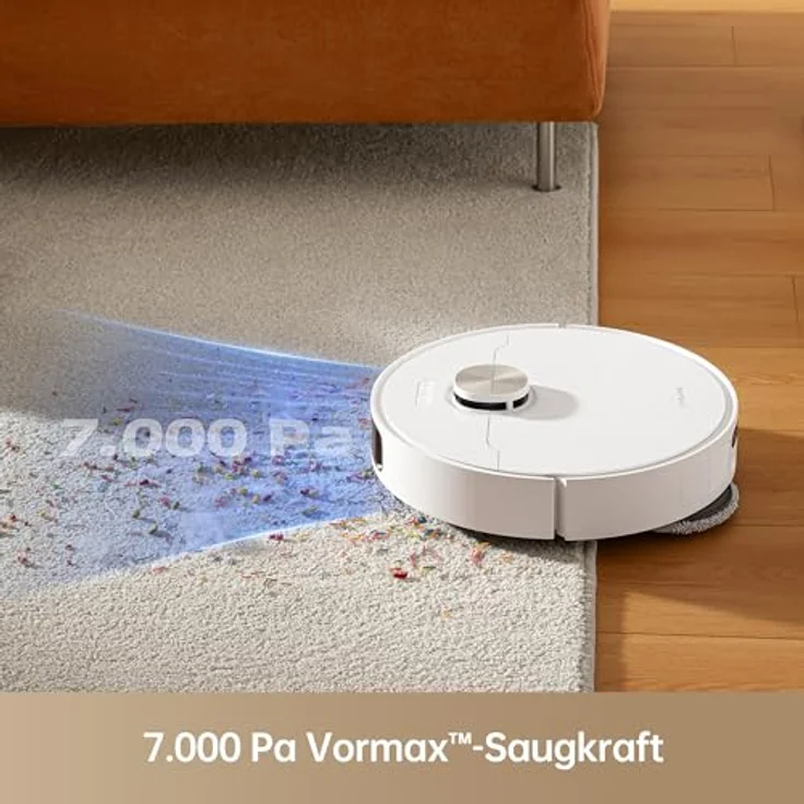 Dreame L10s Pro Ultra Heat Roboter Staubsauger mit Automatische Moppreinigung mit heißem Wasser, Moppverlängerung, 7.000 Pa Saugkraft, Doppelte Mopp- und Bodenreinigung, Teppicherkennung – Bild 4