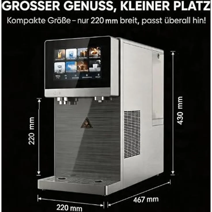 Neues Wasser SPRUDELUX PRO TOUCH Umkehrosmoseanlage, 5-in-1 Wasserfiltersystem mit 7-Zoll Touchdisplay, 5-Liter Tank, Heiß- und Kaltwasser, Sprudel, RO – Bild 8