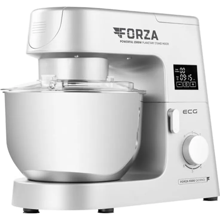 ECG FORZA 5500 Giorno Argento, Küchenmaschine, Silber