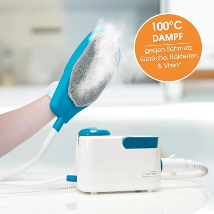 LIVINGTON SteamTouch - Ergonomischer Handdampfreiniger - Dampfreiniger - Entfernt Schmutz mit der Kraft von Dampf - Gegen Gerüche, Keime, Bakterien & Viren – Bild 2