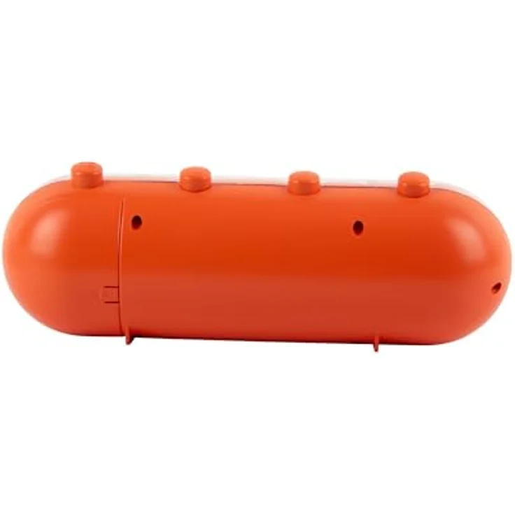 Karlsson Wecker Retro Tube, leuchtendes Orange, kompakt und tragbar, 9x26x9.3cm, Thermoplast, für Schlafzimmer – Bild 4